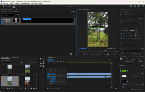 Adobe Premiere screenshot