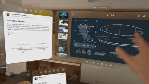 Juggling several apps in Apple Vision Pro