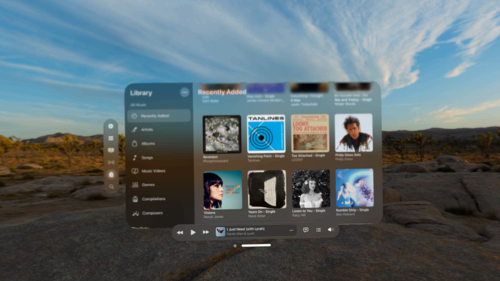Apple Music in visionOS