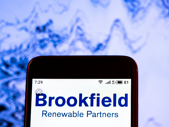 In this photo illustration a Brookfield Renewable Partners...