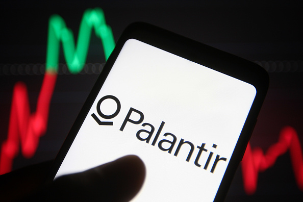 In this photo illustration, a Palantir Technologies Inc.