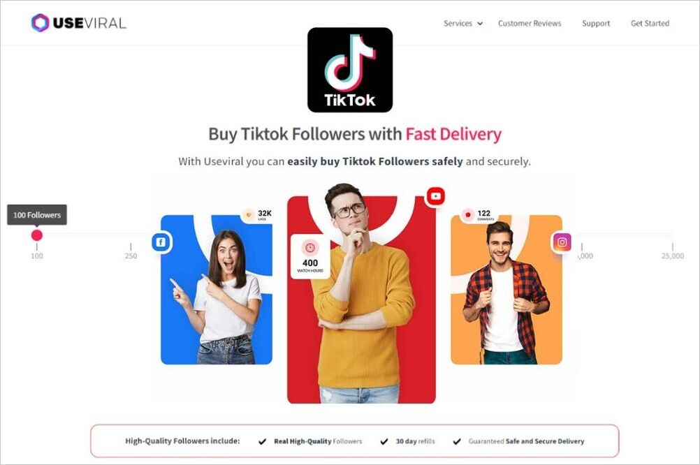 Buy TikTok Followers from UseViral.com