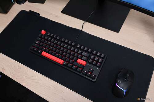 keychron c3 pro on a desk with a mouse