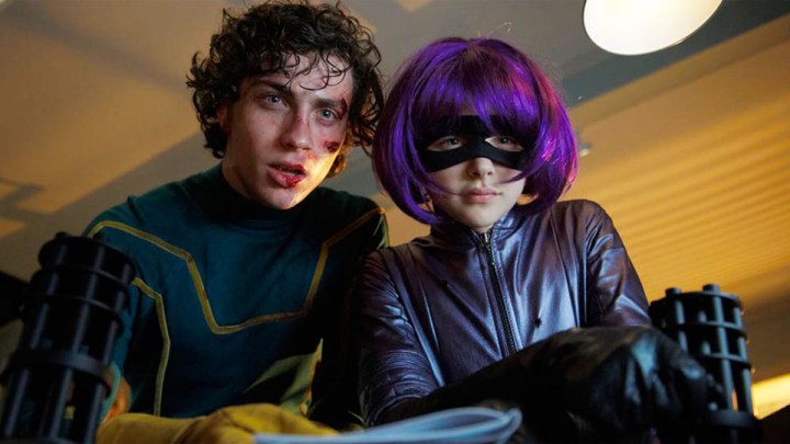 Aaron Taylor-Johnson and Chloe Grace Moretz in "Kick-Ass."