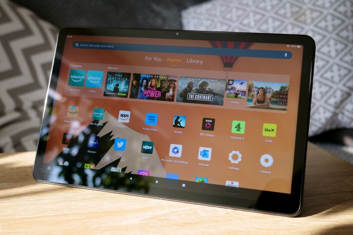 The Amazon Kindle Fire Max 11's Home screen.
