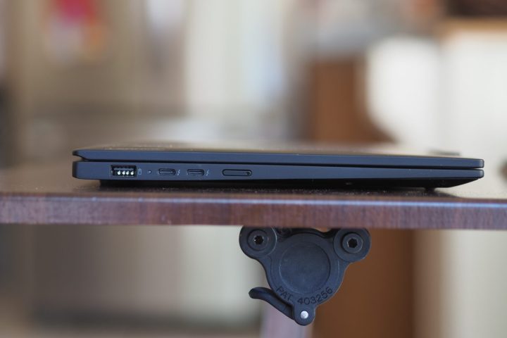 Lenovo ThinkPad X1 Carbon Gen 12 left side view showing ports.