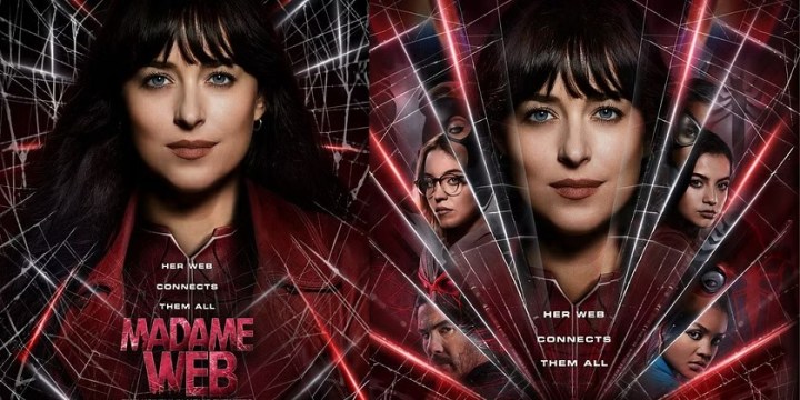 Two posters for the Sony film Madame Web.