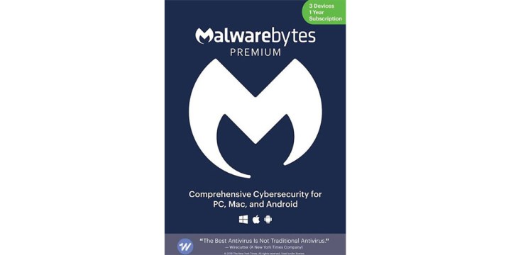 Malwarebytes box cover.