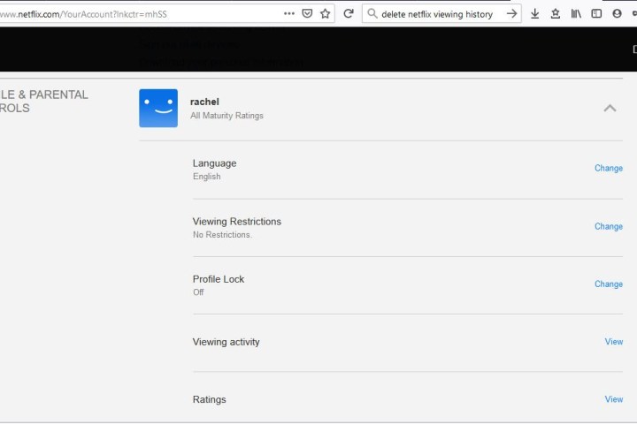 how to delete your netflix viewing history profile  parental controls section
