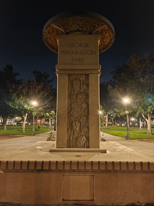 Park monument night mode taken on OnePlus 12 main camera.