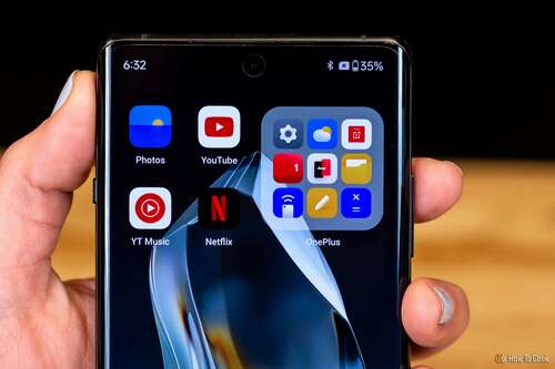 OnePlus app folder on the OnePlus 12R