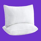 Jollyvogue pillows on a purple bckground