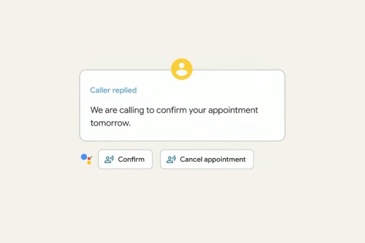 Contextual replies for Google's Call Screen feature.