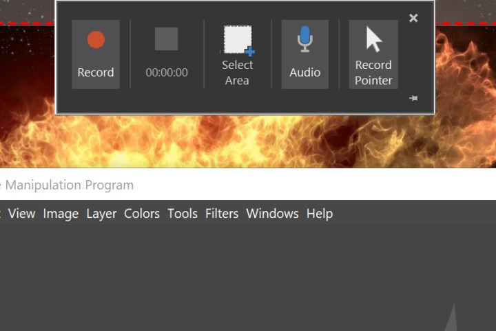 PowerPoint Record Screen.