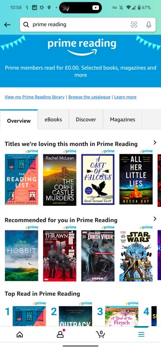 Prime Reading's full selection.