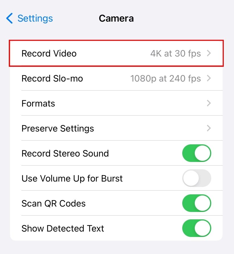 Select record video in camera settings.