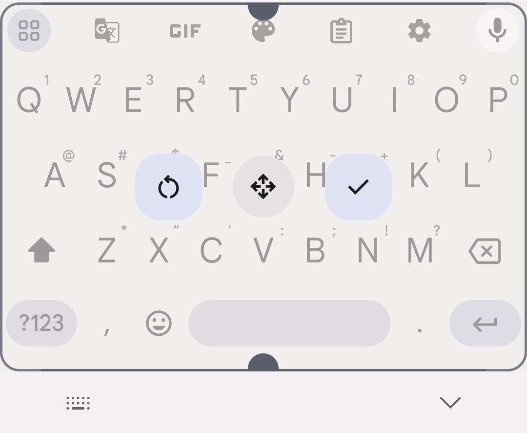 Resizing Gboard