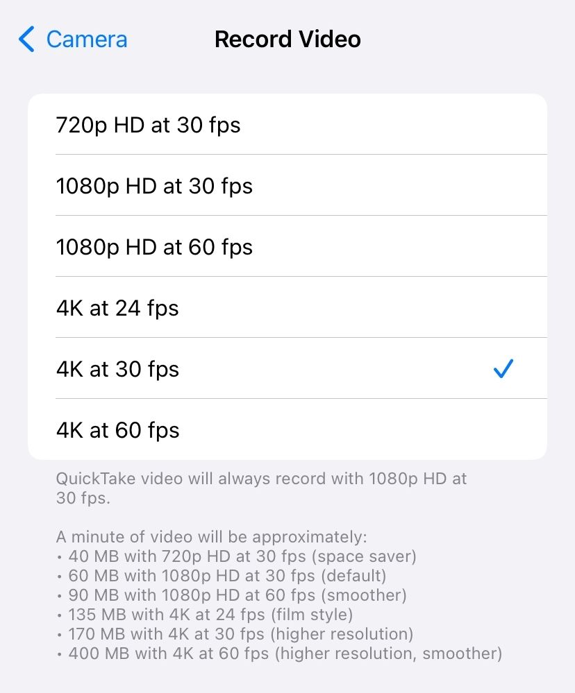 Video resolution types.