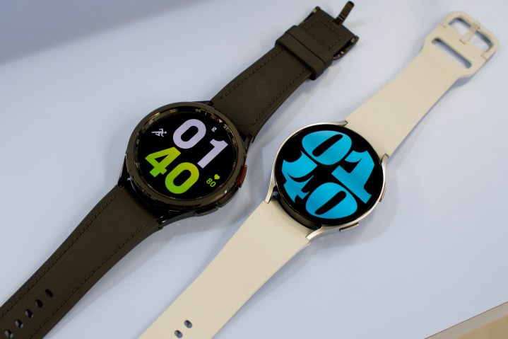 The Samsung Galaxy Watch 6 and Galaxy Watch 6 Classic next to each other.