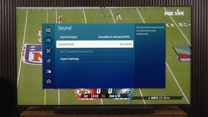 samsung qled surround sound settings