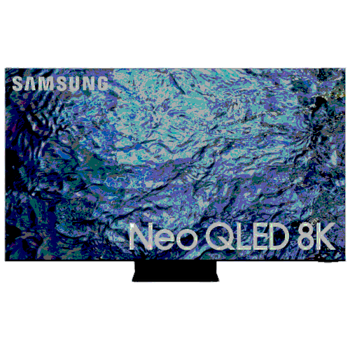 samsung qn900c with a transparent background