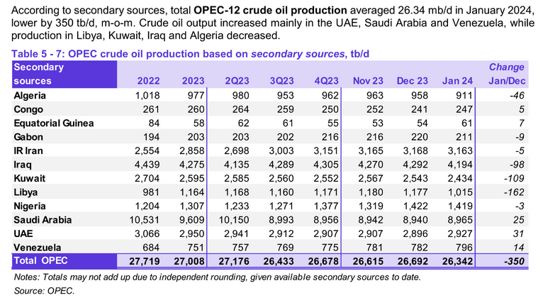 OPEC Update, February 2024