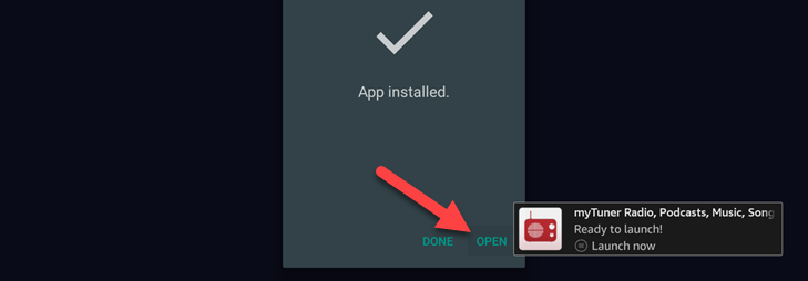 Open the newly installed app.