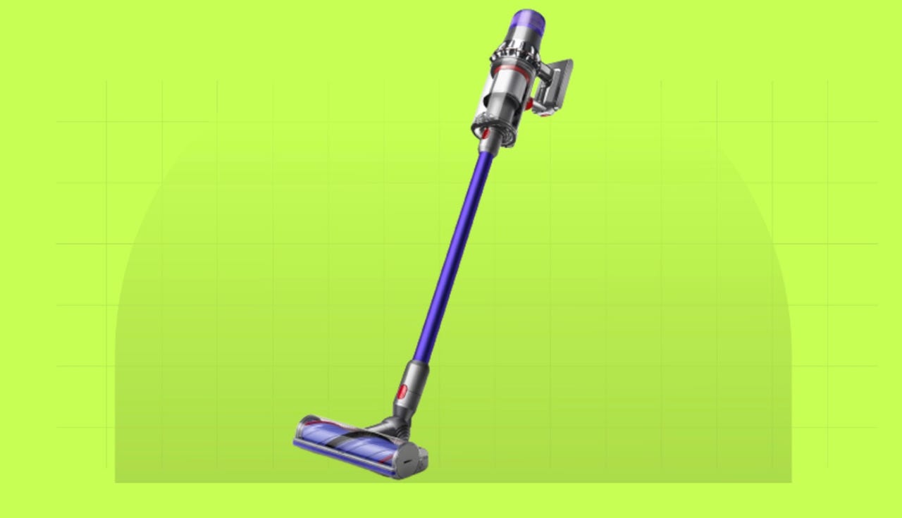 Dyson V11 on green background