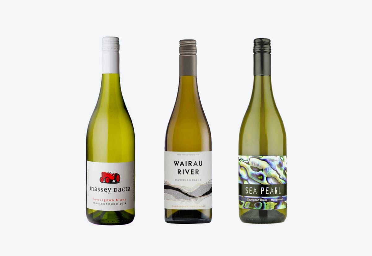 three bottles of white wine