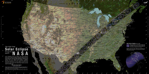 A map of the total solar eclipse