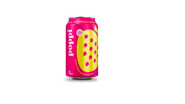 can of poppi strawberry lemon soda