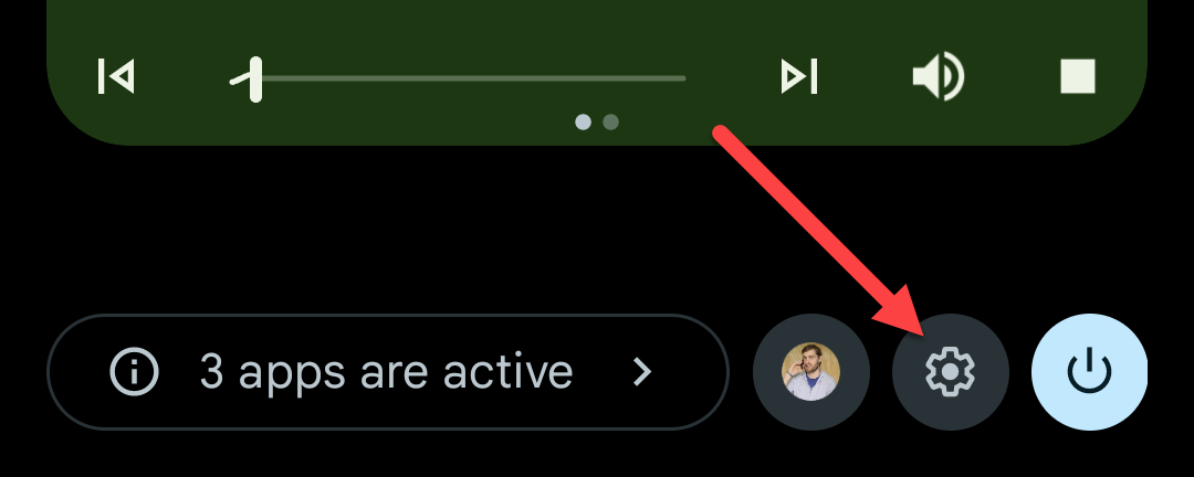 Tap the gear icon to open Settings.