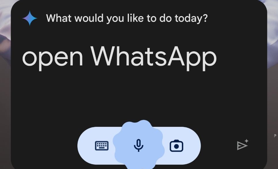 Using Google Gemini to launch Whatsapp on Android phone