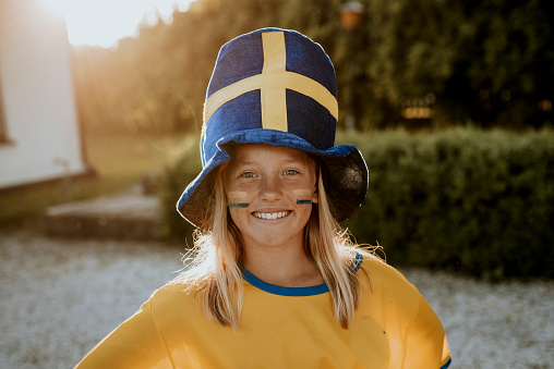 Smiling girl looking at camera