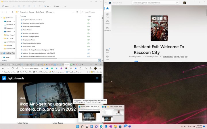 how to split screen on windows 11 snap assist group selection