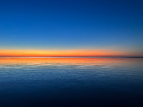 Sunset glowing across the Chesapeake Bay