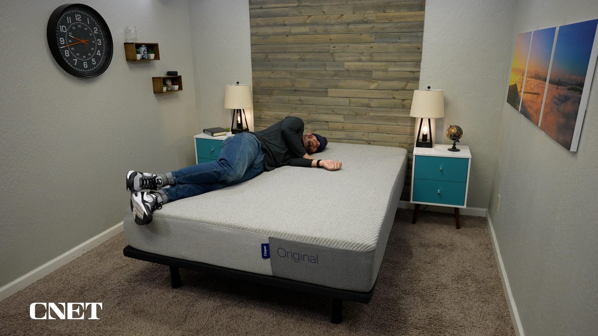 Owen Testing the Casper Mattress