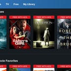 row of movie titles on vudu streaming app