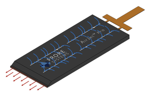 A diagram showing an AirJet Pro module in action