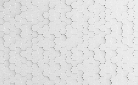 White Background with Hexagonal Shapes Pattern