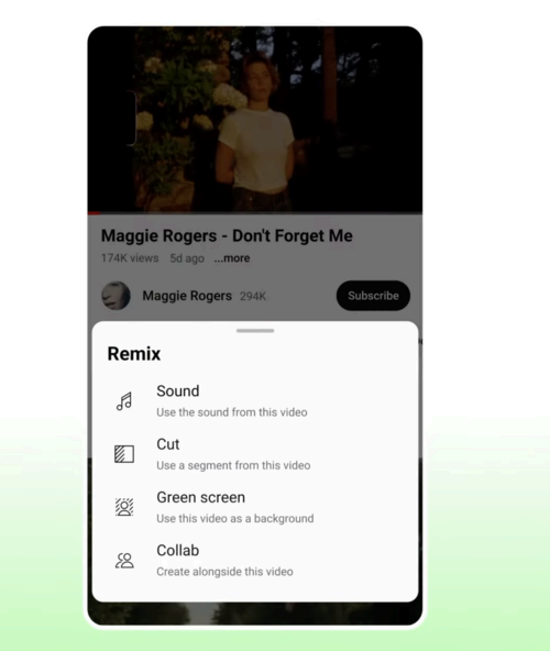 YouTube Shorts' new music video remix capabilities 