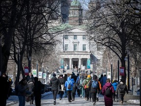 Exterior view of McGill University.