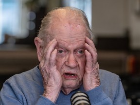 Former Member of the House of Commons of Canada Clifford Lincoln on The Corner Booth at the Snowdon Deli in Montreal on Friday, March 1, 2024.