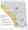 Map showing restricted areas for renewable projects