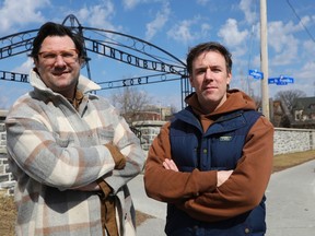 Activist parents Mathieu Mault (right) and André Poulin