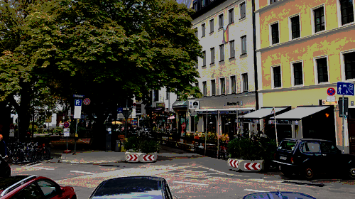 Am Holzplatz soll die Sommerstraße verstetigt werden, der Platz wird also dauerhaft verkehrsberuhigt — und später einmal zum Fußgängerbereich.