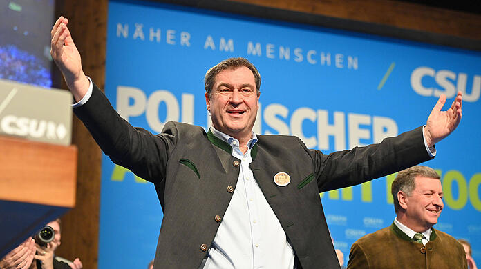 Bayerns Ministerpräsident Markus Söder (CSU) beim Politischen Aschermittwoch.