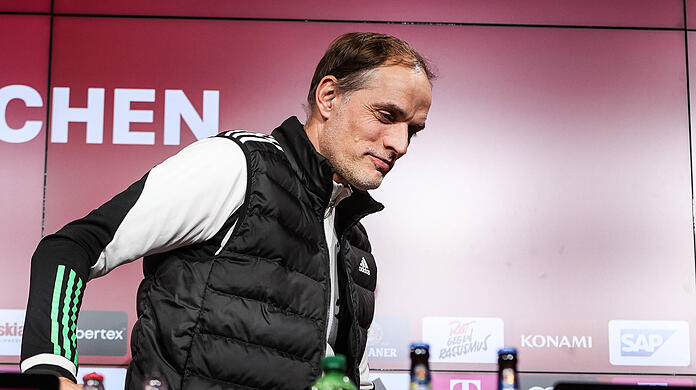 Ein gelöster Thomas Tuchel auf der Pressekonferenz nach dem Mainz-Spiel.