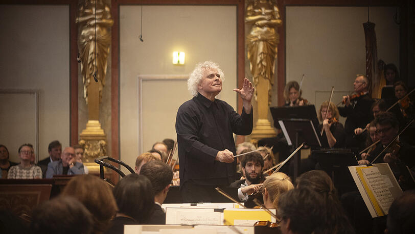 Simon Rattle im Wiener Musikverein.