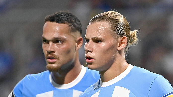 Joel Zwarts und Fynn Lakenmacher könnten künftig ein bulliges Sturm-Duo beim TSV 1860 bilden.